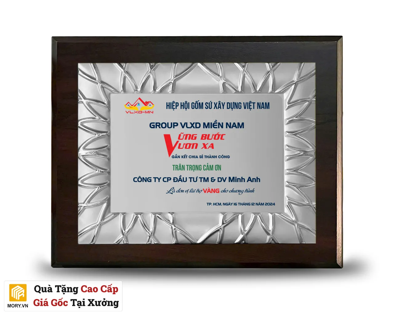 Kỷ niệm chương gỗ đồng 14 (Màu bạc)