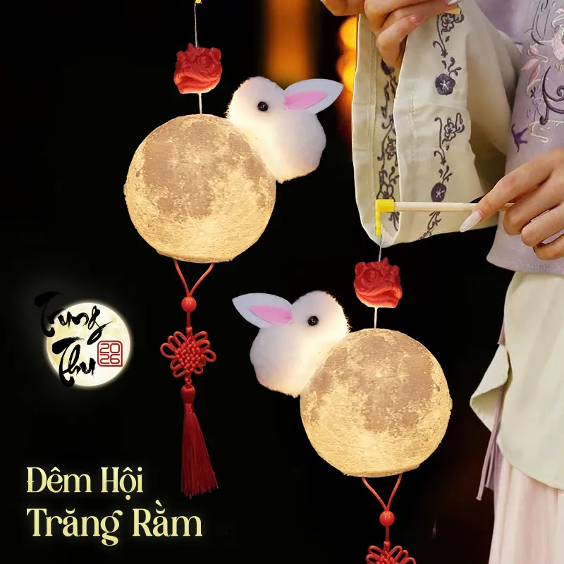 Đèn lồng trung thu 2026 - Thỏ Múa Lân